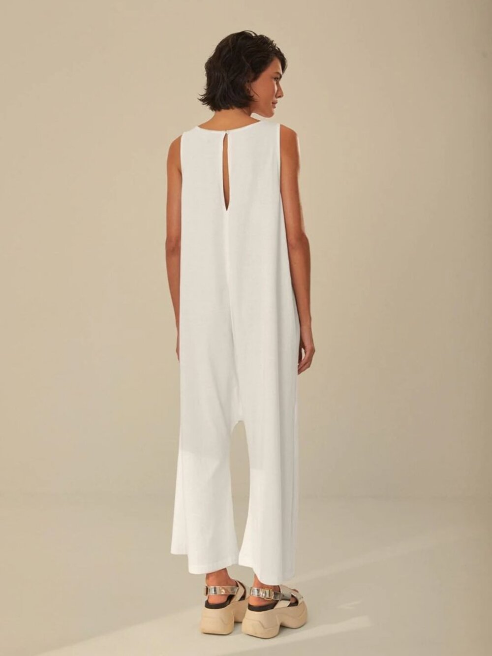 NWT Farm Rio Copacabana Off White Jersey Jumpsuit - Picture 4 of 7